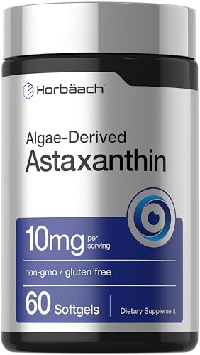 Astaxanthin 10mg | 60 Softgels | Non-GMO Gluten Free Supplement | by Horbaach