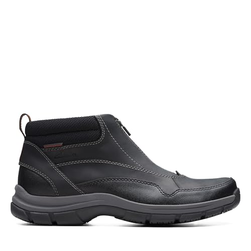 Clarks Collection Men's Walpath Zip Oxford Boot, Black Leather, 7 Medium US - image 2
