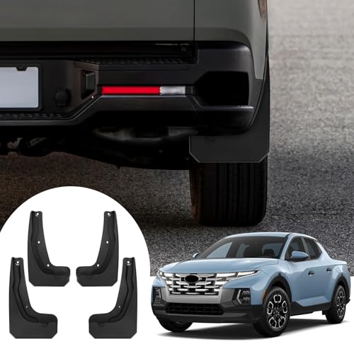 Image of Mud Flaps Splash Guards for 2023 2024 2025 2026 Hyundai Santa Cruz (Not Fit for XRT), Durable ABS Mud Guards, Protects Against Mud, Rocks, and Debris, Santa Cruz Accessories (4PCS)