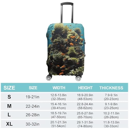 Biodiversity Luggage Cover, Elastic Luggage Protector Fits 19-32in Suitcases, Washable & Anti-Scratch Suitcase Cover for Men Women XL2