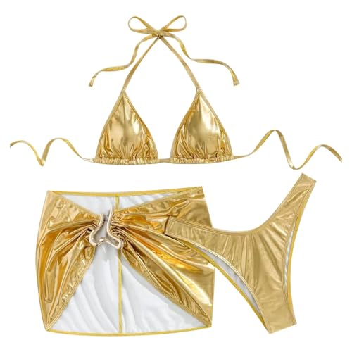 Bikini dos nu argent XL avec culotte taille haute gainante et tankini réglable