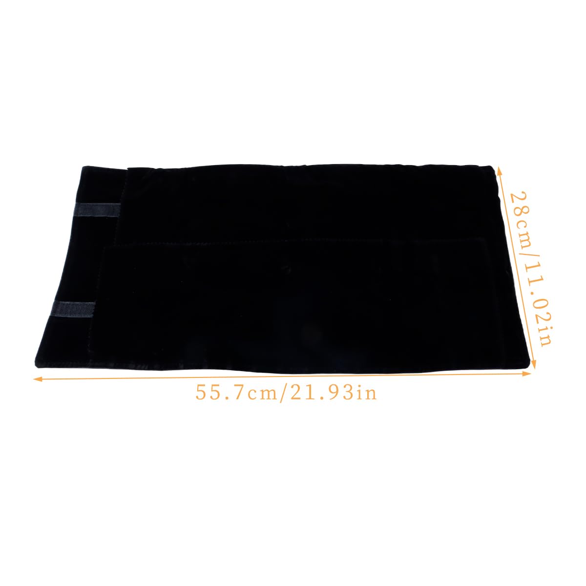Ausi Organizador de viaje plegable para joyas, bolsa de almacenamiento para collares, pulseras y pendientes, color negro, con capacidad para 16 collares y banda elástica.