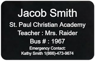 Personalized Text Engraving Wallet Insert Card (Black)