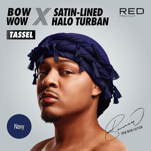 Image of Red by Kiss Bow Wow Premium Satin Mens Turban - Anti Breakage Moisture Retention, Stylish Soft Light Comfort Headwear