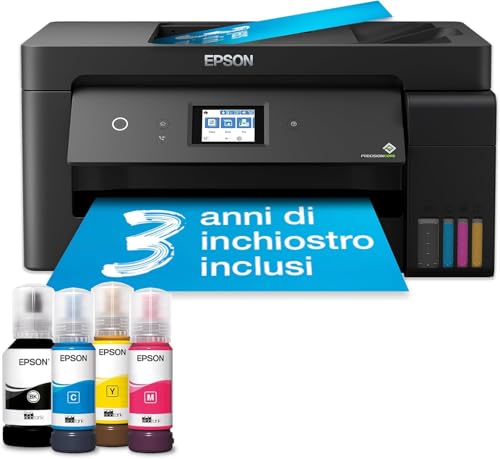 Epson EcoTank ET-15000 4-in-1 Tinten-Multifunktionsgerät, großer Tintentank, hohe Reichweite, niedrige Seitenkosten,Normal & C13T04D100 Toner, Schwarz