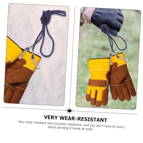 Toddmomy 2pcs Winter Glove Hanger Glove Hanging Buckles Gloves Rope Ski Glove Leash Mitten Safety Clips Kids Mitten Rope Childrens Gloves Kids Mittens Rope Nylon Toddler Neck Strap Non-slip - Image 3