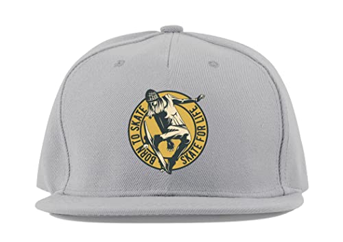 Casquette baseball Born to Skate grise idéale pour le skatepark et la ville