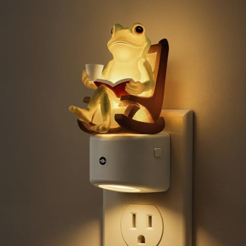 Image of L LOHAS LED Plug-in Night Light for Kids, Cute Frog, 3000K Soft White