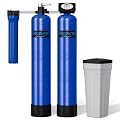 48,000 Grain Whole House Water Softener with Carbon Filter Tank - Digital Metered Control Water Softener System for 3-4 Bathrooms
