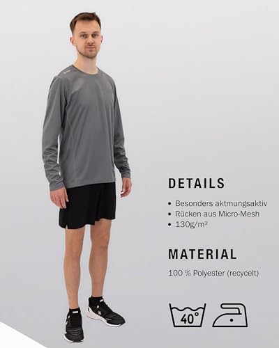 JAKO Kinder Longsleeve Run 2.0, Steingrau, 164