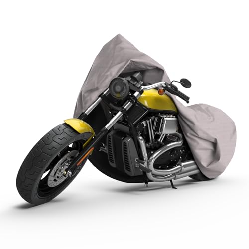 Seal Skin Covers Motorcycle Cover Waterproof Outdoor All Season Universal Outdoor Sun Protection with Night Reflective Lock-Holes & Storage Bag (86