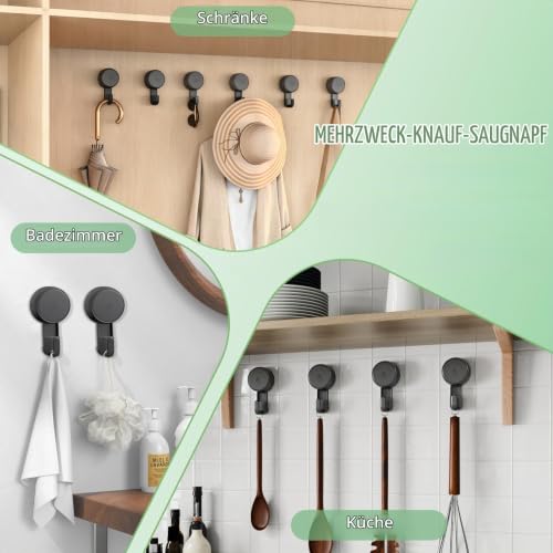 Ulinek 4-Pack Saugnapf Haken extra stark, Saughaken Bad Ohne Bohren – Ansicht 9