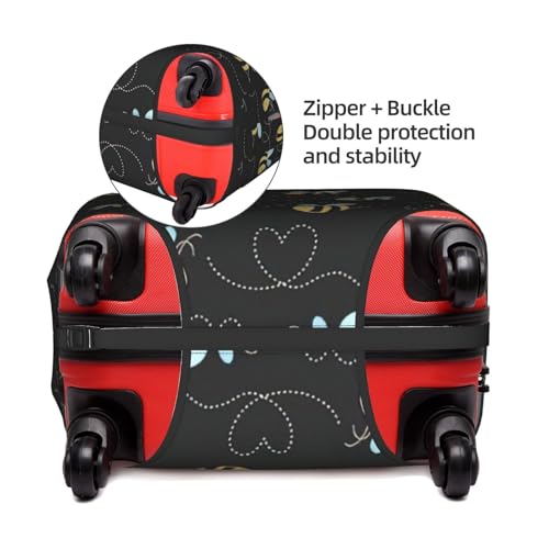 Bumble Bees print Trolley Suitcase Protective Cover Luggage Protective Cover Unique Double Sided Pattern3