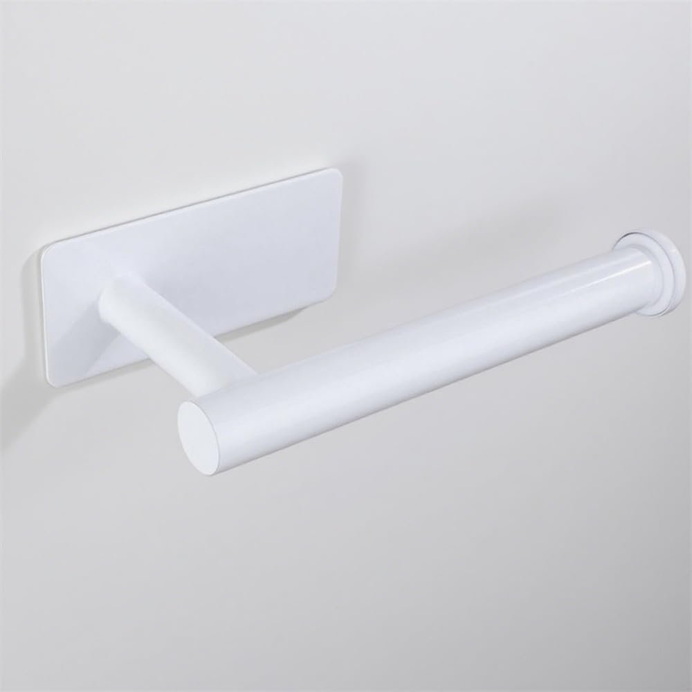 VVW&LIU Toilet Paper Roll Holder Adhesive Stainless Steel Brushed Gold Black White Wall Mounted Stand Paper Towel Shelf Tissue Hanger
