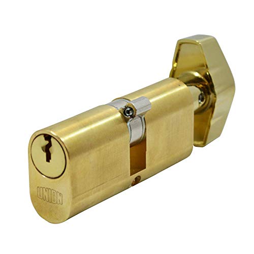 UNION 2X6 Oval Double Cylinder - 74mm 37/37 (32/10/32) Keyed Alike `WVL482` Brass