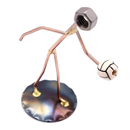 Volleyball Man Collectible Handmade Metal Art Figurine, Desk Accessories, Trophy, Boss Gift, Office Décor, Business Professional, Sports