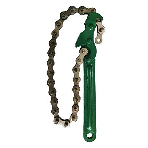 Legines 12 Inch Heavy Duty Reversible Chain Wrench fits 1.5  to 6  Diameter, Adjustable Oil Fuel Filter Chain Wrench Pipe Fittings Tools Spanner