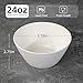 ECOWAY Bamboo Fiber Cereal Bowls Set 6 Pieces, 24 Ounce Soup Bowls White, Melamine Bowls Set Large for Kitchen, Deep Serving Bowls for Cereal, Soup, Oatmeal, Rice, Pasta, Salad, Off-white