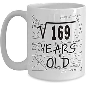 Math Coffee Mug 11 Oz – Funny Math Nerd Gifts – Square Root Of 169-13 Year Old Boy Gifts Ideas – 13th Birthday For Him, Boys, Son, Brother For Birthday Or Christmas – Ceramic Coffee Mug White