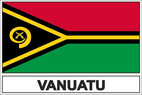 Akachafactory Autocollant Sticker Drapeau VU Vanuatu