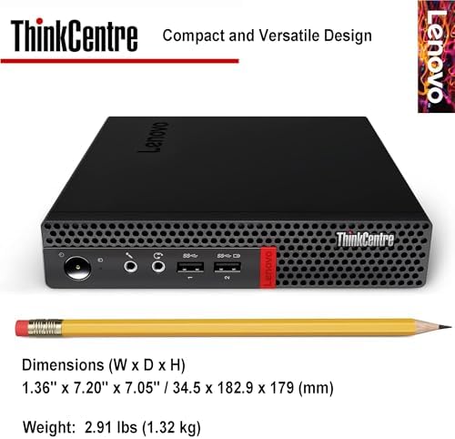 Lenovo Business Mini Desktop PC, AMD Processor, 8GB RAM, 128GB SSD, Dual Display Support, Wi-Fi, Bluetooth, USB & Ethernet Port, Windows 11 Pro, Compact, Quiet, and Space-Saving, w/Keyboard & Mouse — view 7