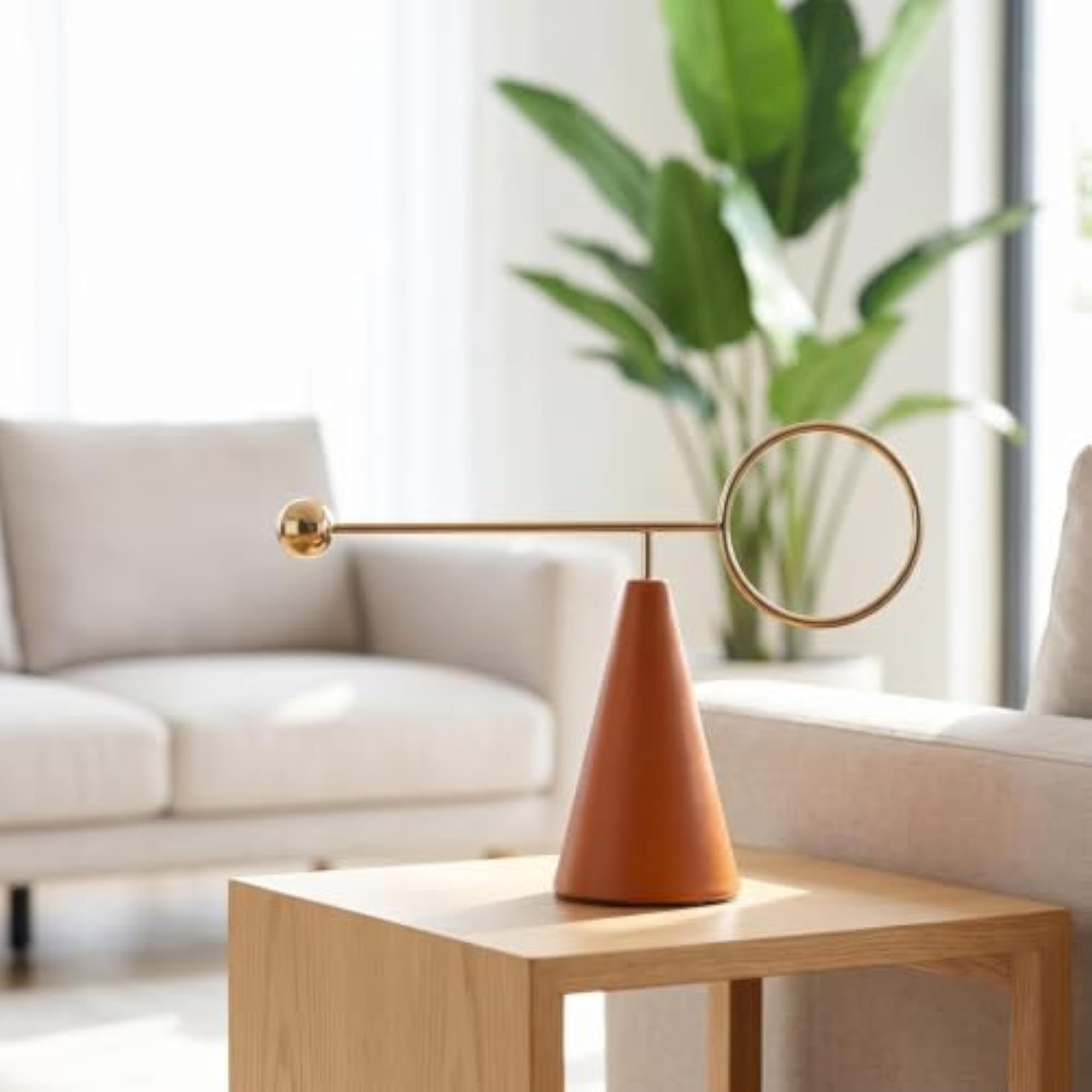 Modern Tabletop Sculpture Minimalist Geometric Ornament