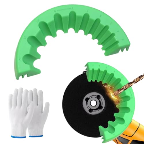 Drill Bit Sharpener, Drill Bit Sharpeners,Angle Grinder Attachments,10 Grinding Sizes, (3~12mm) Compatible with Many Angle Grinders (With White Gloves)