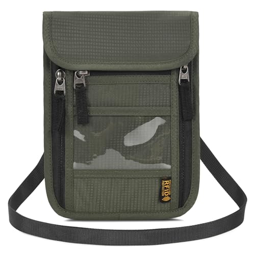 Image of Neck Wallet Lightweight RFID Blocking Waterproof Travel Pouch Passport Wallets for Women Men