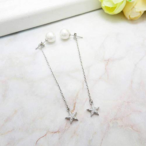 Boucles d'oreilles star pearl pour habiller un double perçage de lobe