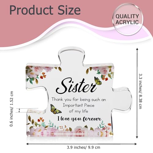 Engraved Acrylic Sister Puzzle Piece Gift