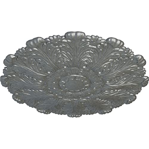 Image of 31 inchOD x 1 1 /2 inchP Durham Ceiling Medallion (Fits Canopies up to 4 1 /4 inch), Hand-Painted Platinum