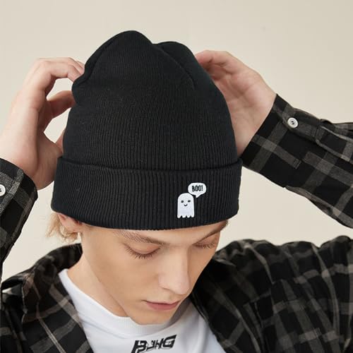 Image of Cool Graphic Beanie for Men and Women - Black