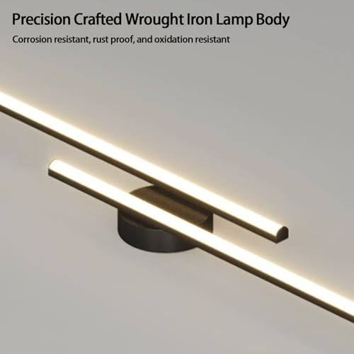 Plafonnier LED linéaire noir 120cm dimmable avec télécommande en aluminium - 2