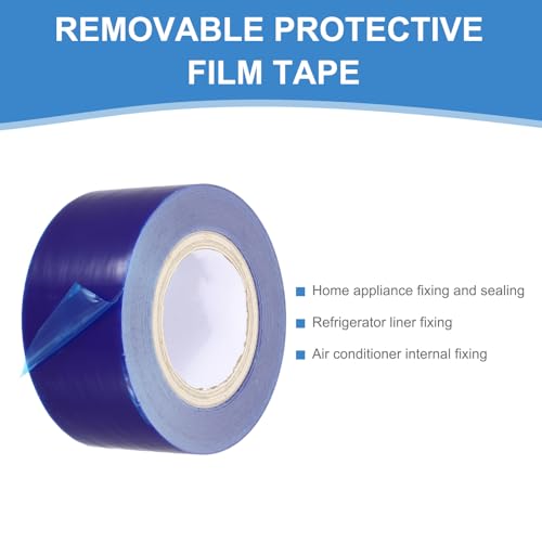 Image of PATIKIL Removable Protective Film Tape, 2.8 Inch x 656 ft PE Surface Protective Scratch Film Tape Roll for Furniture Electrical Appliances Plastic Hardware Low Stickiness, Blue