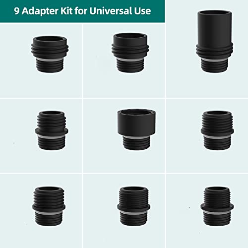 Pull Down Kitchen Faucet Sprayer Head 3 Function Kitchen Faucet Head Replacement With 9 Adapter Kit, Pull Out Kitchen Sink Sprayer Nozzle Head Kitchen Tap Spout, Matte Black #TOP2