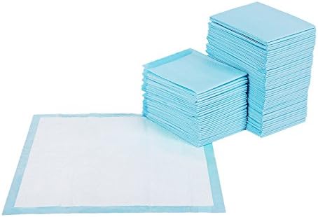 FEANDREA Puppy Pads, Welpen-Unterlage, 60 x 60 cm, 100 Stück, blau-weiß PTD60B