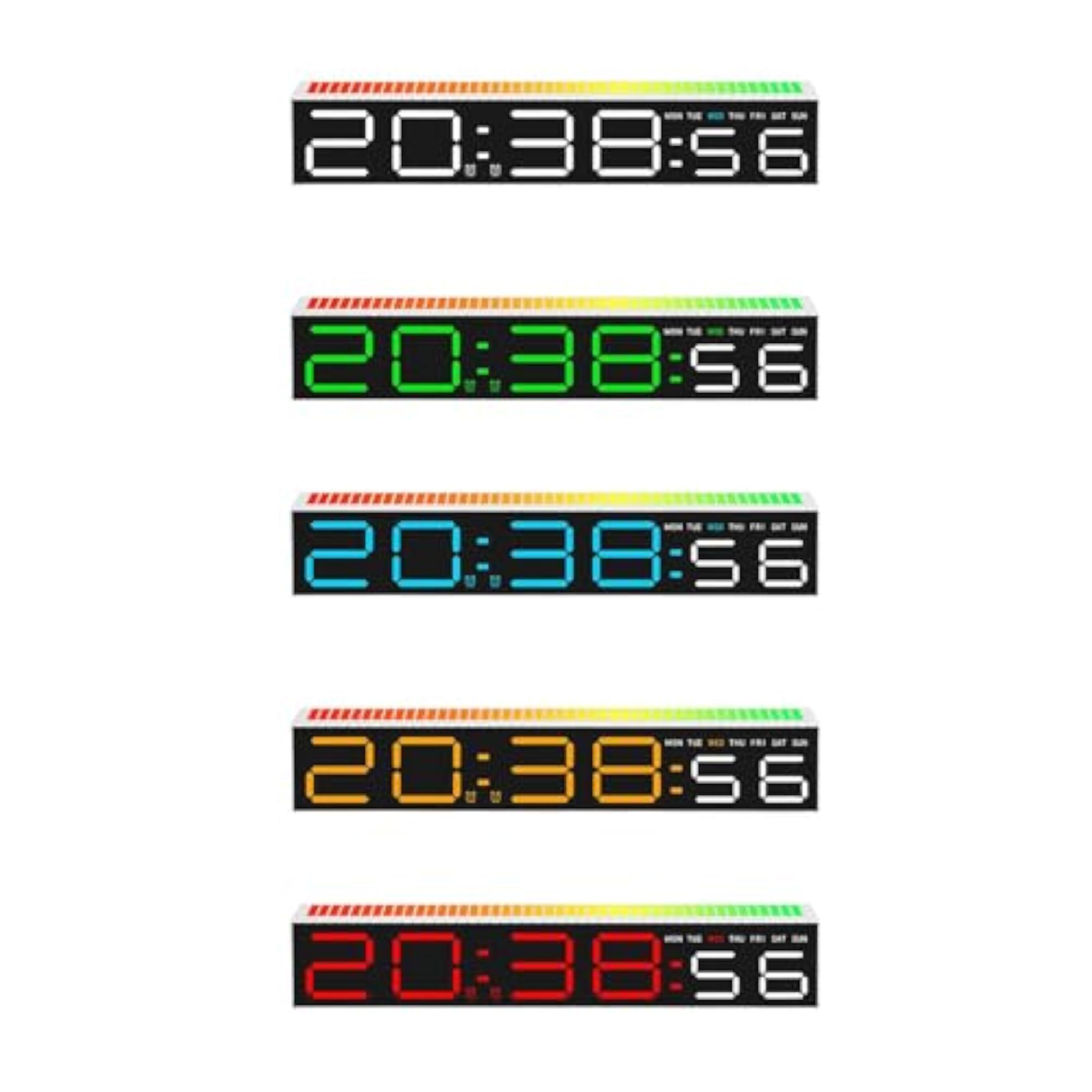 Digital Clock with 9 Interchangeable Colors