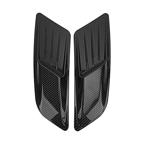 Engine Hood Air Outlet Vent Moulding Cover Trim, Pair Universal Front Hood Air Vent Molding Bonnet Cover Trim Carbon Fiber Style Replacement For Mustang 2015?2017 #TOP7