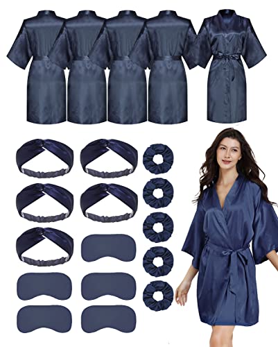 20 Pcs Women Satin Silky Robe Wedding Bridal Party Bride Bridesmaid Robes Kimono Loungewear Dressing Gowns