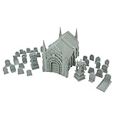 Mausoleum Graveyard Set | Micro Dominions | RPG Table Top Terrain 28mm | Miniature Scenery | Miniatures | D&D | TTRPG