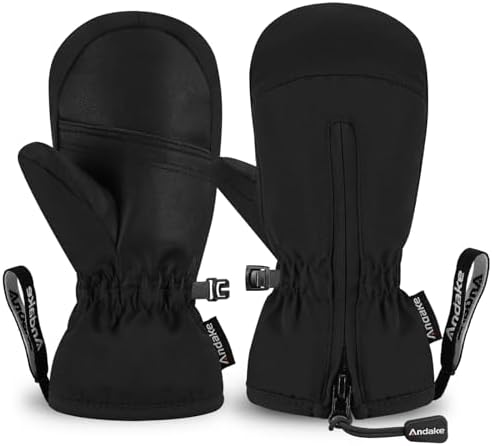 Andake Kinderhandschuhe,Warme Winterhandschuhe Wasserdicht Winddicht Handschuhe für Skifahren, Spielen, Outdoor-Aktivitäten, Jungen und Mädchen