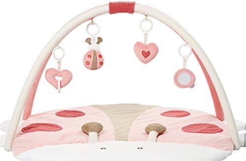Fehn 068399 Koc 3D Activity Chrząszcz/Łuk do zabawy z 4 zdejmowanymi zabawkami dla niemowląt zabawa i zabawa od urodzenia/Wymiary: 95 x 85 cm