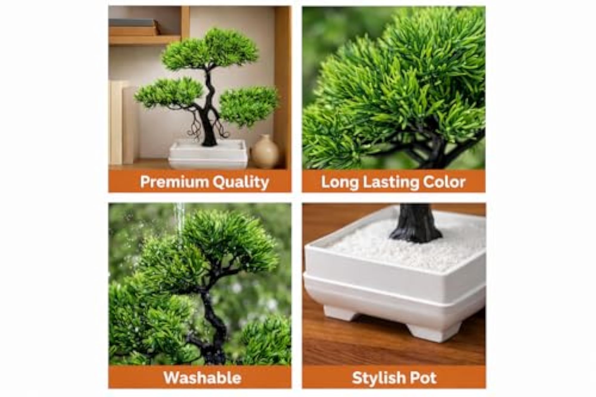 GREENORA Zen Scape Premium Artificial Bonsai Tree with Decorative Pot