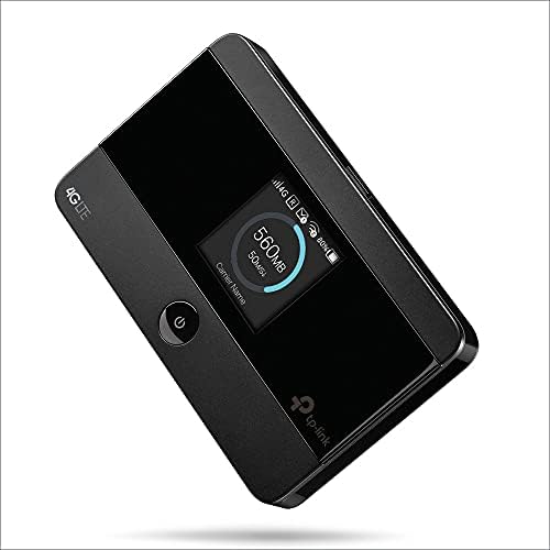 TP-Link M7350 mobilny router Wi-Fi (4G/LTE do 150 Mbit/s pobieranie / 50 Mbit/s upload, Hotspot, Cat4, akumulator 2000 mAh, wyświetlacz LCD, kompatybilny ze wszystkimi europejskimi kartami SIM) czarny