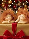 Pommerntraum ® | verrückte Engel Schutzengel Weihnachtsengel Weihnachtsfiguren Guardian Angels Dekorationsfiguren Schreibtischfiguren NORMAL KANN JEDER - 2-er Set (Bella + BIBBI)