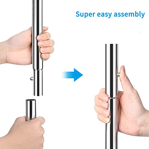 Chrome Rolling Clothing Rack with Double Rods