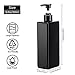 Segbeauty Shower Refillable Dispenser, 3pcs 16.9oz 500ml Pump Press Bottles with Labels, Empty Reusable Plastic Soap Dispenser Bathroom Shower Containers for Body Wash Shampoo Conditioner Lotion Black