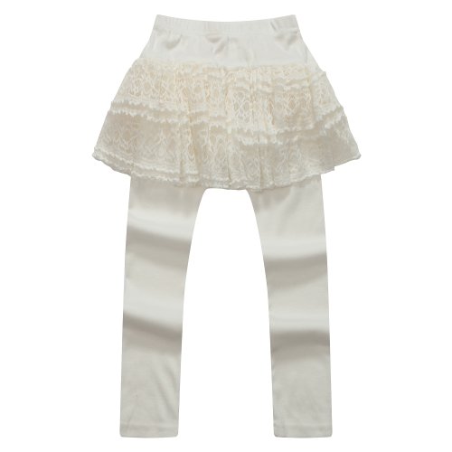 Richie House Little Girls' Tights with Lace Tutu-Style Skirt RH0882