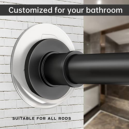 Briofox Shower Curtain Rod Holder 3M Adhesive | Heat Resistant | Waterproof | Max Load 60 Lbs Shower Rod Retainer For Wall, 2 Pack, Transparent (Rod Not Included) #TOP6