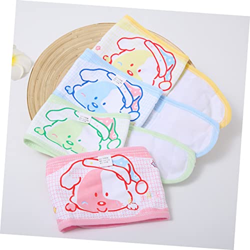 Image of 4Pcs Adjustable Cartoon Newborn Navel Band Soft Cotton Belly Protection for Infants Assorted Colors